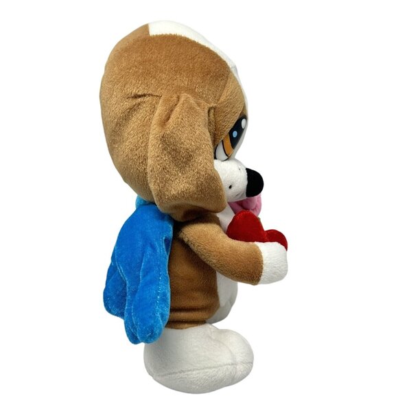 Nanco Sad Sam Dog Plush Blue Angel Wings Flowers Valentine Heart Sad Eyes 10 In - Picture 3 of 12